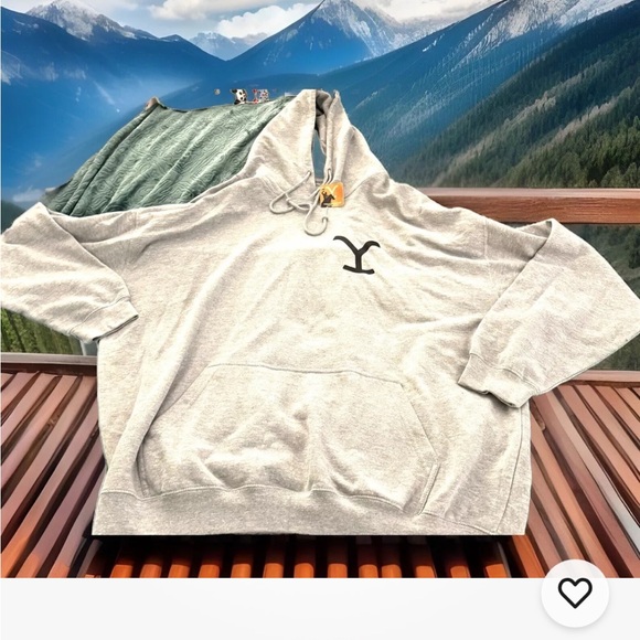 Yelllowstone Montana NWT Brisco Bucking Bronco Big&Tall 3X Gray Soft Hoodie - Picture 13 of 14